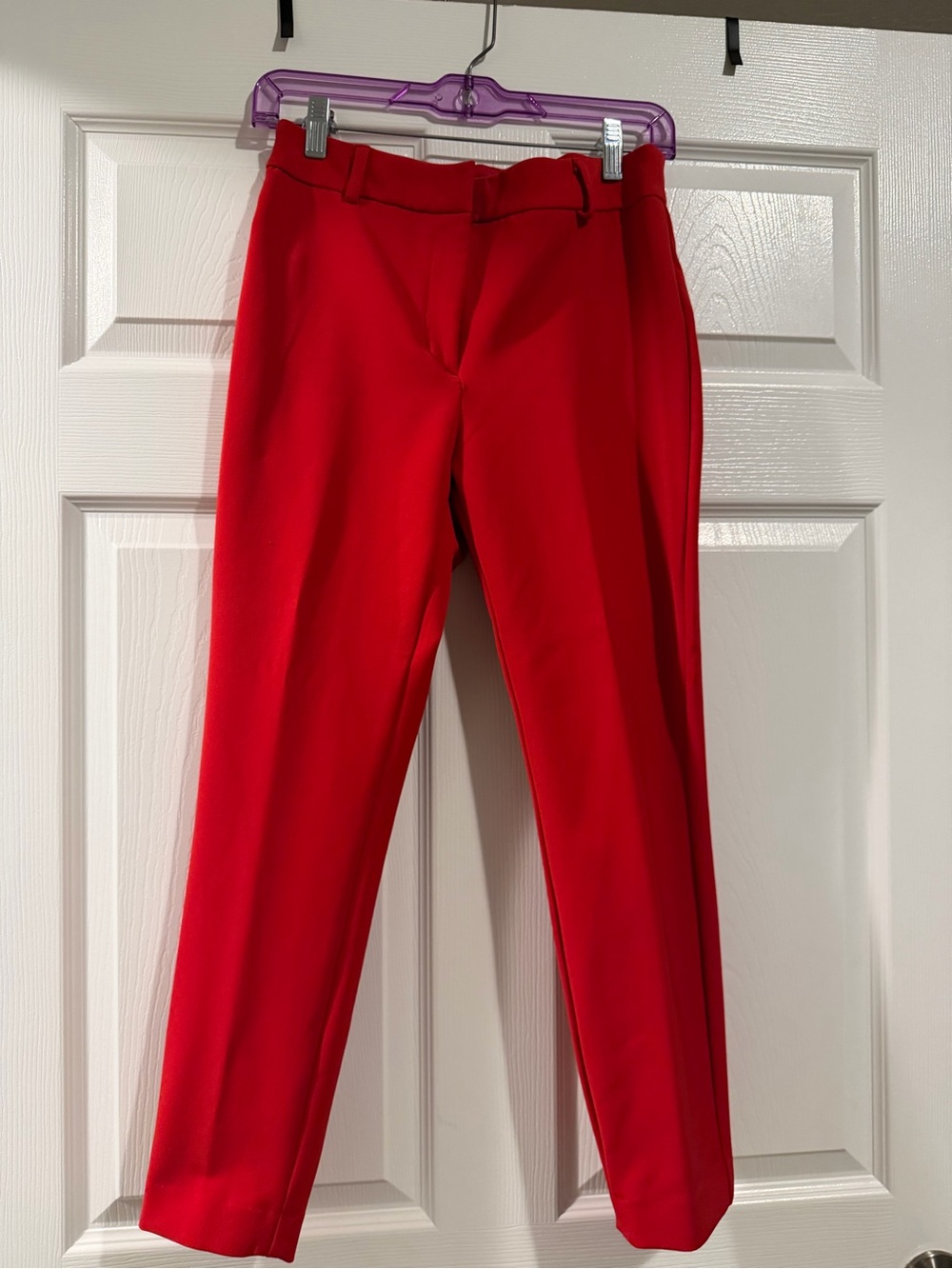 Express Women's Red Tailored Ankle Trousers